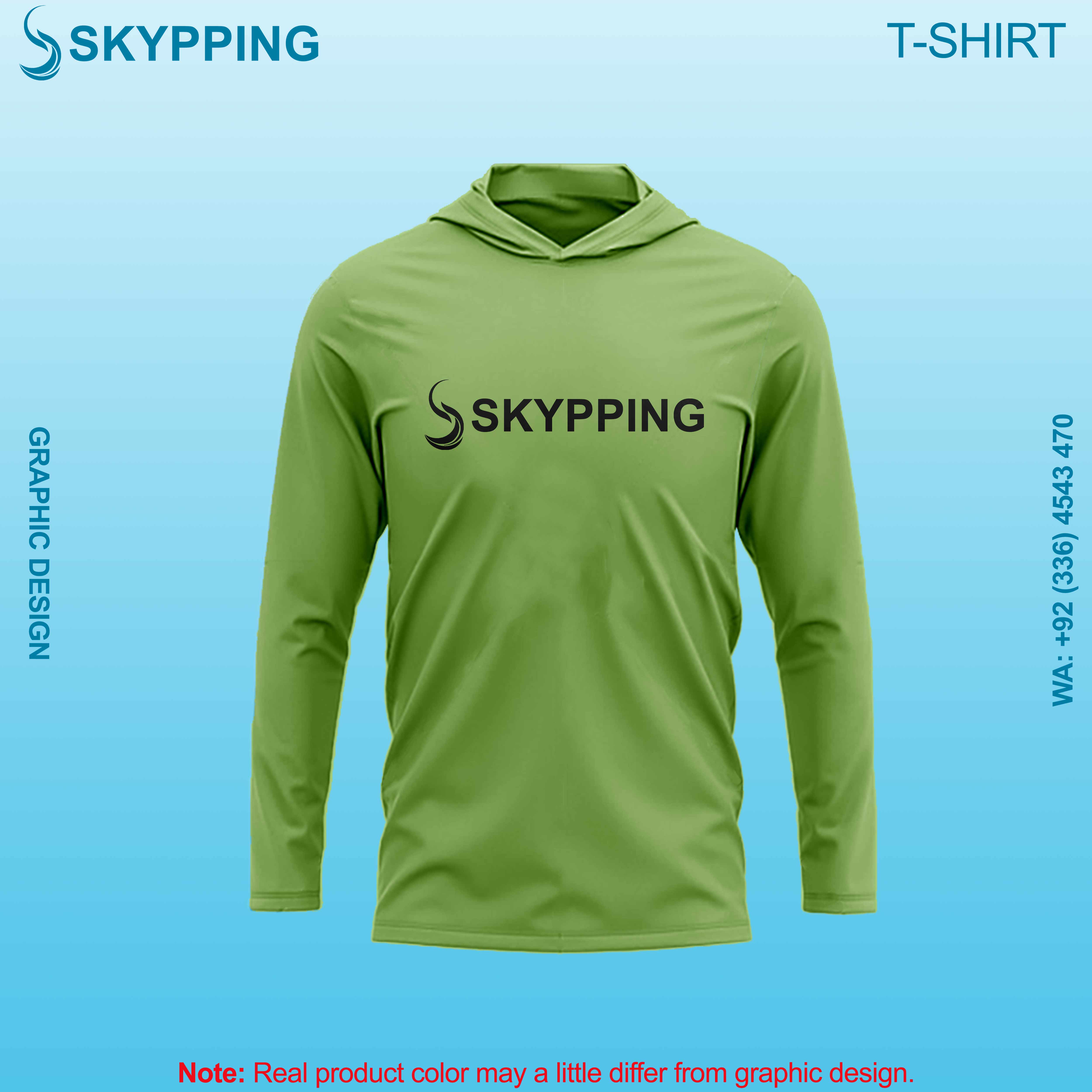 Hooded Long sleeve set-in style round neck t-shirts for men